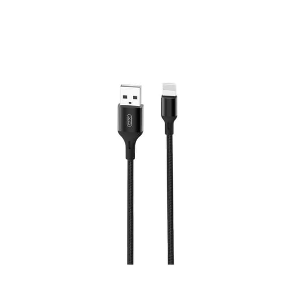 XO NB143 USB - Lightning 2,0 m 2,4A musta