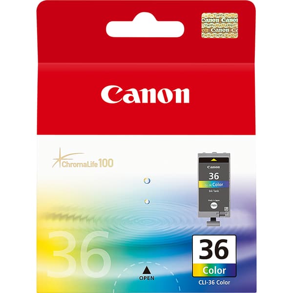 Alkunperäinen mustepatruuna Canon CLI-36 Kolmiväri
