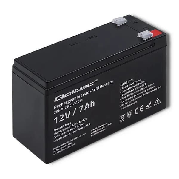 Qoltec - UPS-batteri - Blysyre - 7 Ah