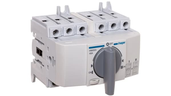 Hager omskifter i overførselssystem I-0-II 3P 40A (HIM304)