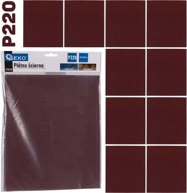 Skæreplade — ark 230x280mm P220 (10/500)