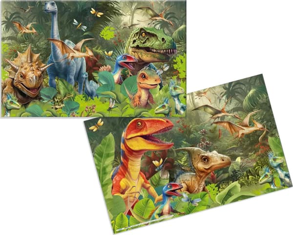 Pahvialusta HERMA Dino World 55x35, 3 kpl