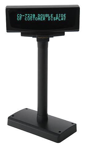 Partner Tech CD-7220 asiakasnäyttö, VFD 2 riviä 20 merkkiä 5V. USB