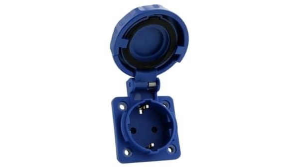 Enkel hermetisk tavlestik 230V 16A IP67 system Schuko Doktorvolt 9986