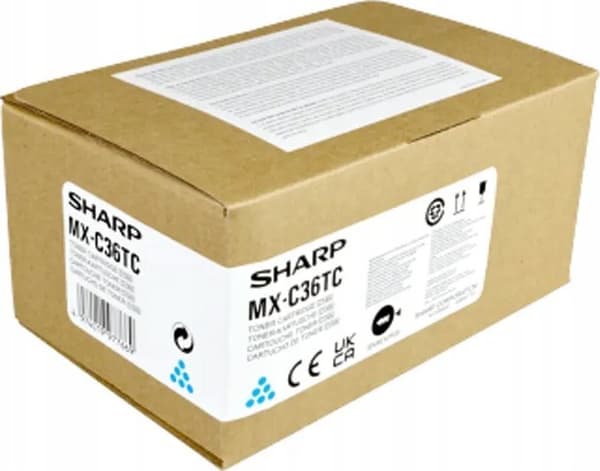 Sharp original tonerpatron MXC36TC, cyan, 11700s