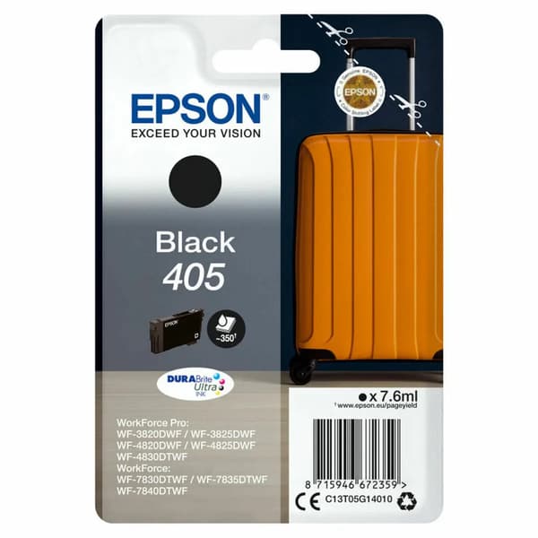 Epson blækpatron sort DURABrite Ultra Ink 405 T 05G1