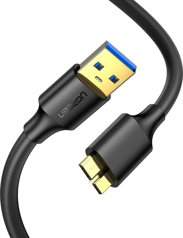 USB 3.0 - micro USB 3.0 -kaapeli UGREEN, 0,5 m - musta