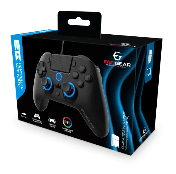 EGOGEAR SC10 RGB-KONTROLL SVART PS4, PC, PS3