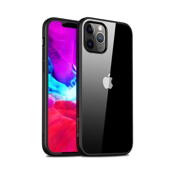 Crong Clear Cover - iPhone 12 Pro Max Fodral (Svart)