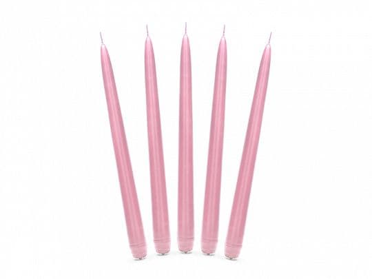 Avsmalnande ljus matt, rosa, 24 cm (1 st/10 st)