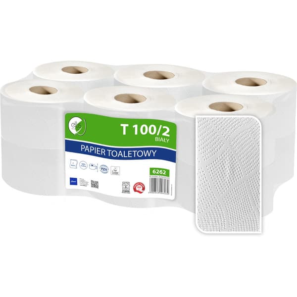 Ellis toalettpapper 100m 2w vitt returpapper (12)