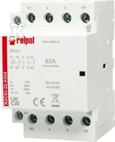 Installationskontaktor 400 V AC 63 A 24 V AC RXC63-22-A024