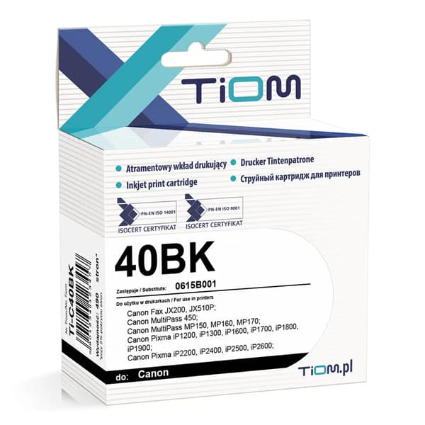 Tiom blækpatron Tiom til Canon PG-40 | MP150/IP1200 | sort