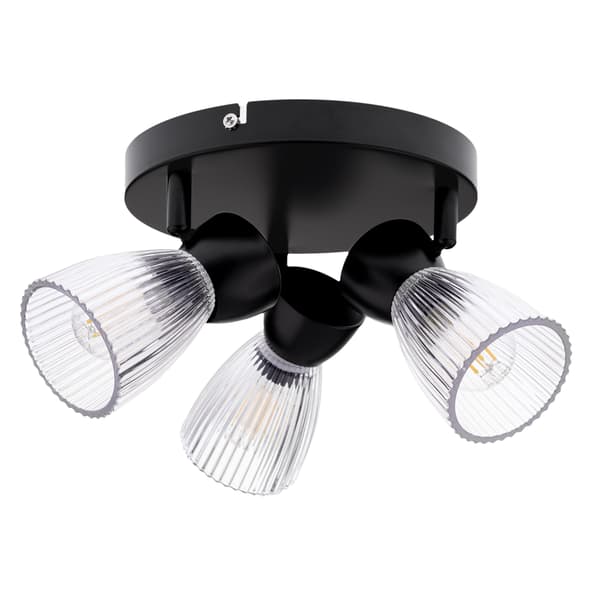 Loftlampe BEST BLACK 3xE14 (rund)