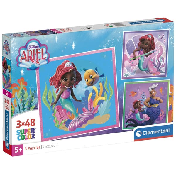 Disney Ariel puslespil 3x48 brikker