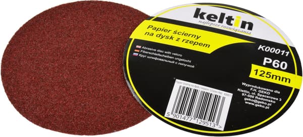 Sandpapir til skive med velcro 125mm P60 (100/2000)
