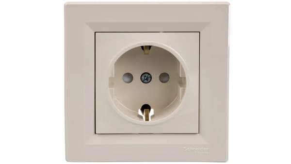 Aspora Enkeltstikdåse SCHUKO med skærme creme EPH2900223
