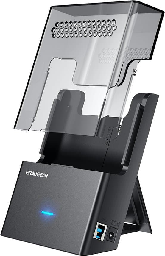 GRAUGEAR telakointikotelo 3,5\"/2,5\" HDD SSD -levyille, USB3.2 Gen1