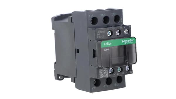 TeSys Deca effektkontaktor 25A 3P 24V DC 1Z 1R LC1D25BD