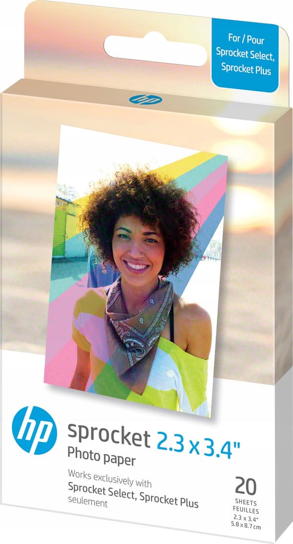 HP Sprocket 2,3x3,4\" - HP SPROCKET SELECT/PLUS printerpapir - 20 stk