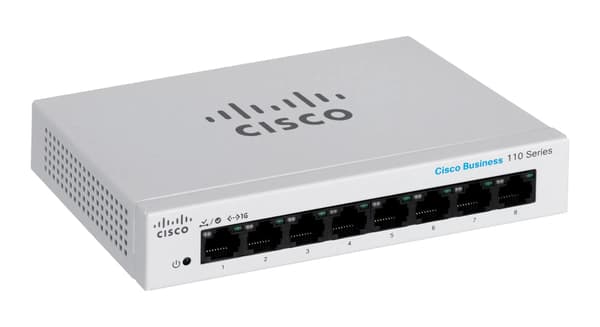 Cisco Switch CBS110 Ohanterad 8-portars GE Skrivbord Ext PS