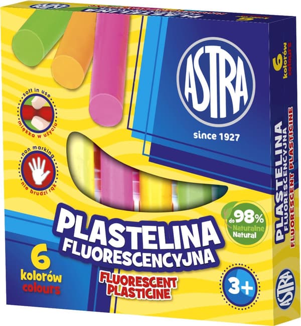Fluorescerende modellervoks 6 farver ASTRA