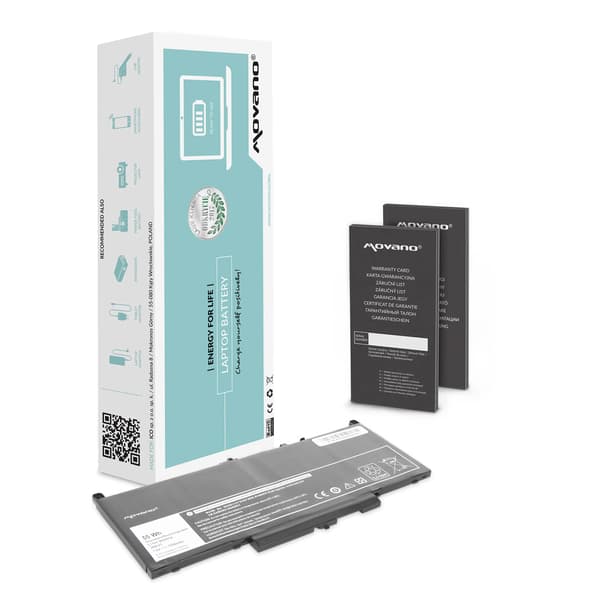 Movano batteri til Dell Latitude E7270, E7470 (7.4V-7.6V) (7200 mAh)