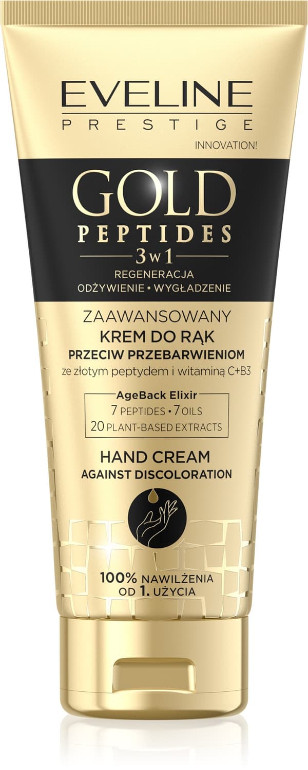 EVELINE Gold Peptides Advanced Håndcreme 3i1 - Anti-misfarvning 75 ml