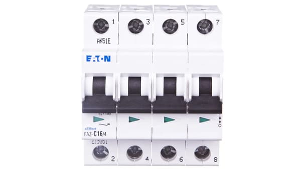 Eaton Strømafbryder 15KA FAZ-C16 4 moduler - 279061
