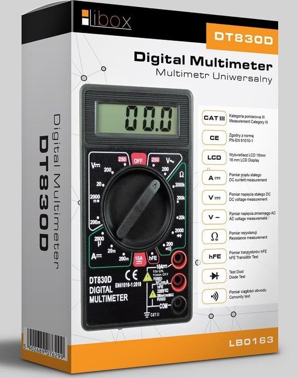 Yleismittari DT830D LIBOX LB0163