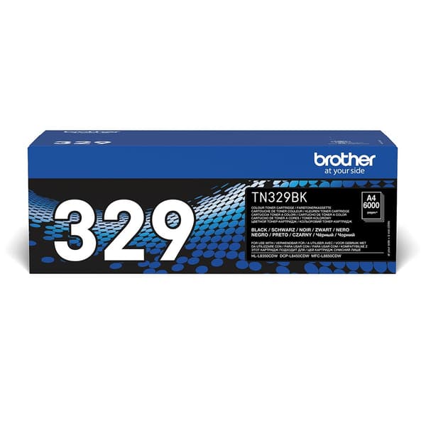 Brother TN329BK - svart - original - tonerkassett