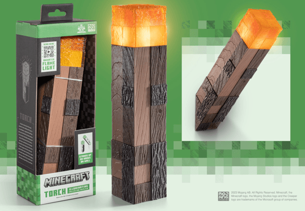 NOBLE COLLECTION Minecraft Lysende Fakkelreplika