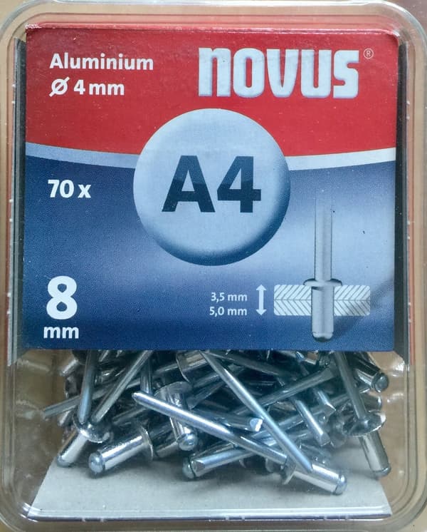 NOVUS Niitit A 4 X 8 ALU 70kpl