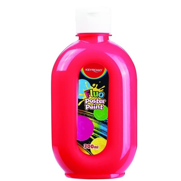 Fluorescerande affischfärg röd 300ml