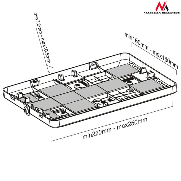Maclean Stand Tablettiteline Lattialukko (MC-645)