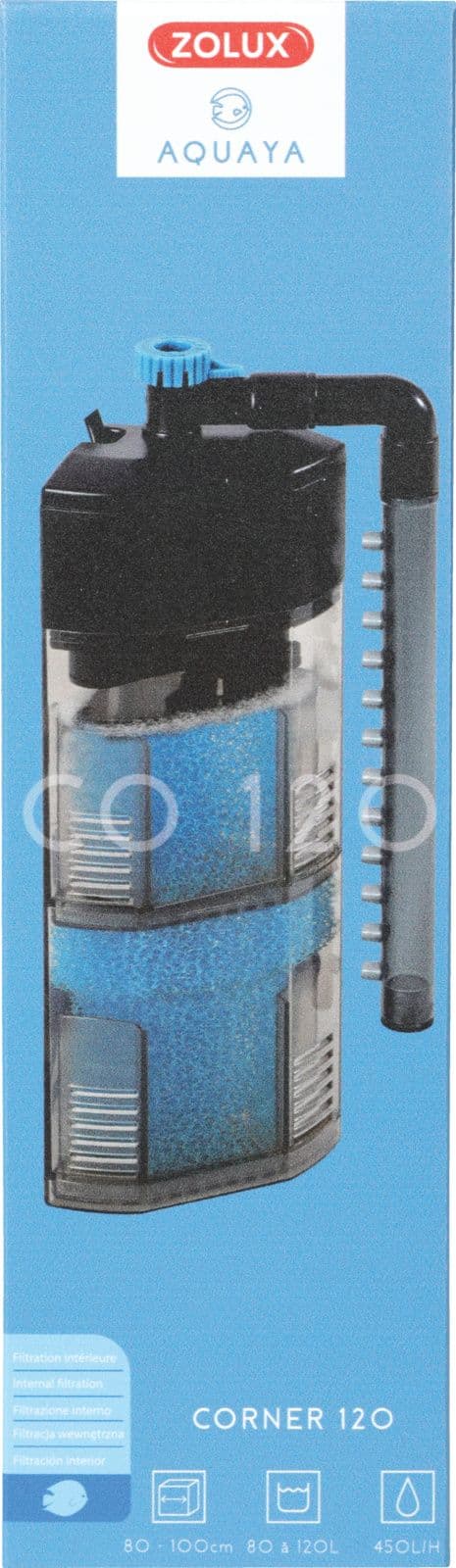 Zolux AQUAYA Filter Hjørne 120