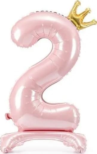 PartyDeco Stående folieballon 2 84cm lyserød