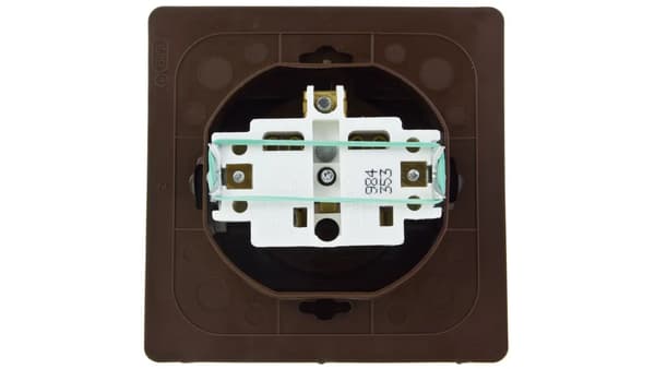 Ospel Socket accent hermetic med brun jordning (GPH-1AZ/24/d)