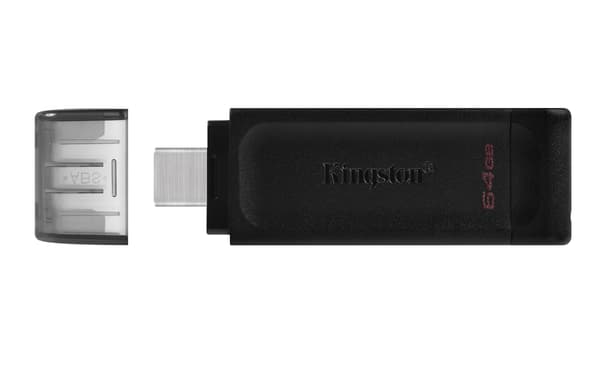 Kingston USB-Stick DataTraveler 70 - USB 3.2 Gen 1 (3.1 Gen 1) - 64 GB - Sort