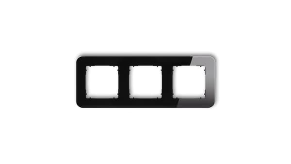 ICON Universalramme tredobbelt rem - glaseffekt (ramme: sort bund: sort) 12-12-IRSZ-3