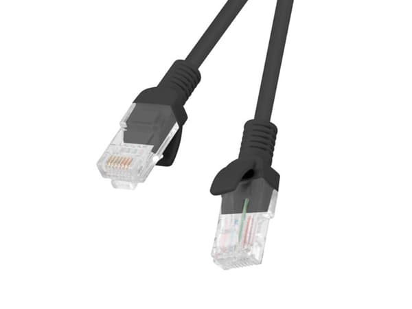 Lanberg patchkabel - 1 m - sort, RAL 9