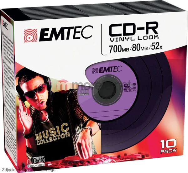 Emtec CD-R 700 MB 52x 10 stk (ECOC801052SLVY)
