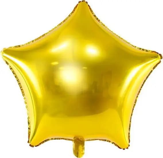 PartyDeco Folieballon Stjerne, 70cm, guld one size