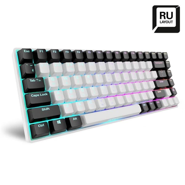 SKILLER SGK50 S3 (vit, RU-layout, Gateron Yellow)