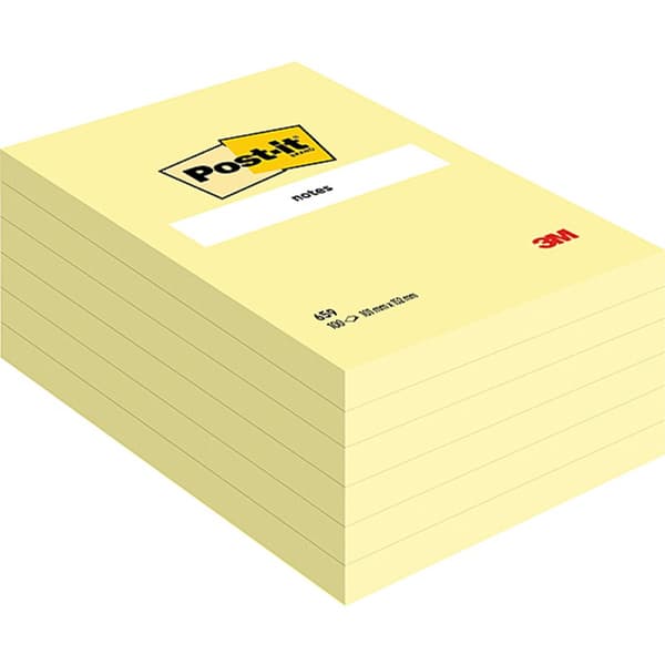 Post-it Självhäftande block Klassisk, 102 x 152 mm (3M0525)