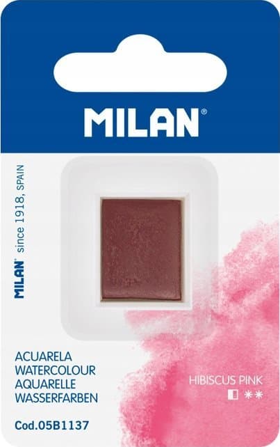 Akvarelmaling i terninger pink kamelia MILAN