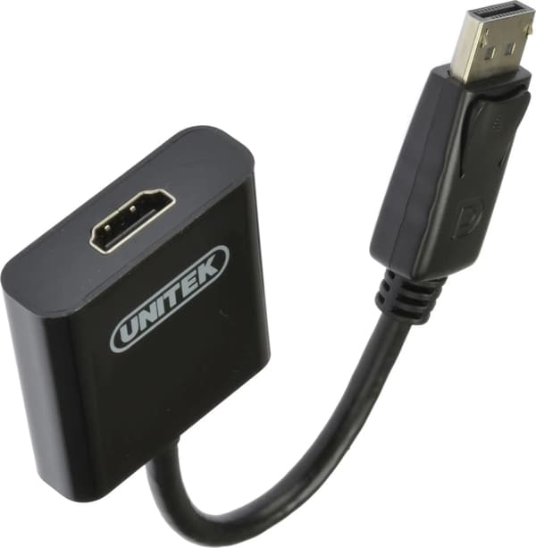 AV-sovitin Unitek DisplayPort - HDMI musta (Y-5118DA)