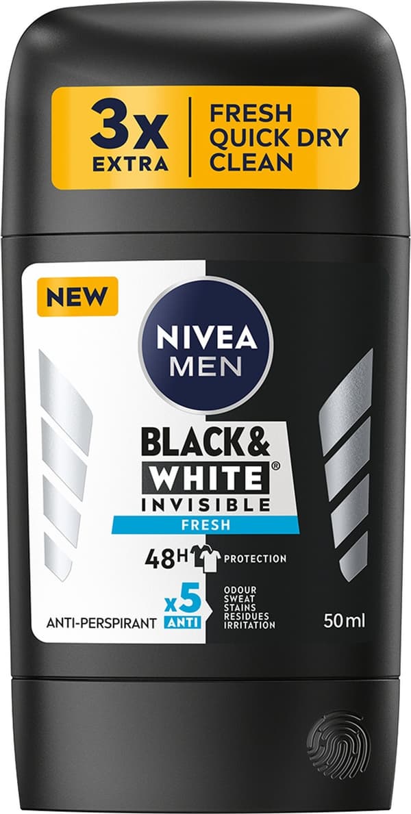 Nivea_men Black&White Invisible Fresh antiperspirant stick 50ml