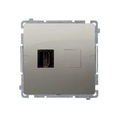 Simon Basic Yksittäinen HDMI-satiinipistorasia BMGHDMI.01/29