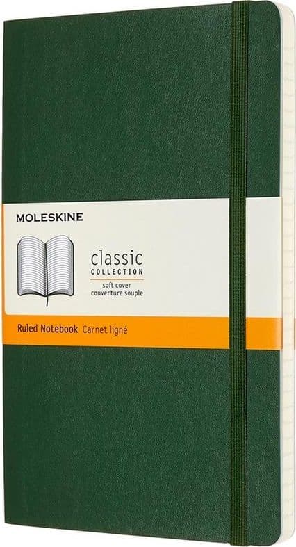 Notesbog 13x21 gitter myrtegrøn MOLESKINE